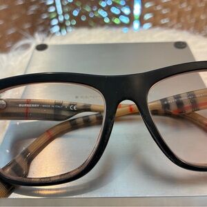 Burberry Black and Tan Eyeglasses
